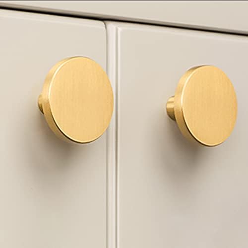 10 Pack Gold Cabinet Knobs, Zinc Alloy Brushed Brass Drawer Knobs