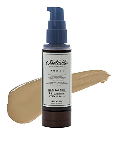 BotaVita HOMME - Natural BB Cream -SPF50+／PA++++ - Skin Care for Men with Natural Ingredients |For Dry or Sensitive Skin| Made in Japan| 35g