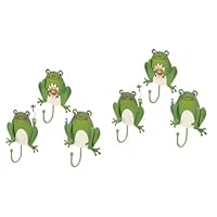 MAGICLULU 6pcs Coat Hooks Wall Mounted Frog Shaped Key Hooks Space-Saving Organizer Easy to Install