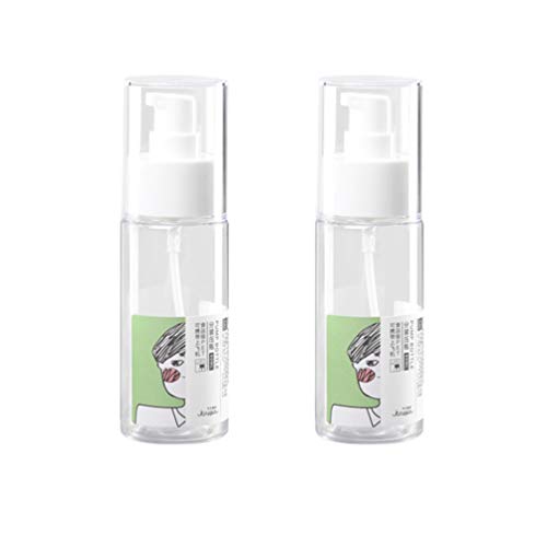 Preisvergleich Produktbild Solustre 2pcs Lotionspender Kosmetik Pumpflasche Mini Leere Flaschen 30ml Plastikflaschen Nachfüllbar Handlotion Cream Shampoo Schaum Gel Seifen Behälter Reisen Hause Hotel Täglicher Gebrauch