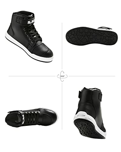 Ilm ILUS-FA-M1006-B-40 Motorcycle Shoes For Men Black Waterproof Street Riding Protective Gear Breathable Powersport Anti-Slip Footwear thumb #1