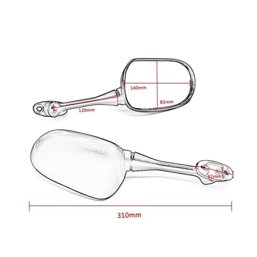 Rétroviseurs de guidon de moto pour remplacer des miroirs cassés - 6