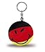Produktbild NICI 39211 - Smiley Plüsch 2D SA, 6 cm, schwarz/rot/Gold