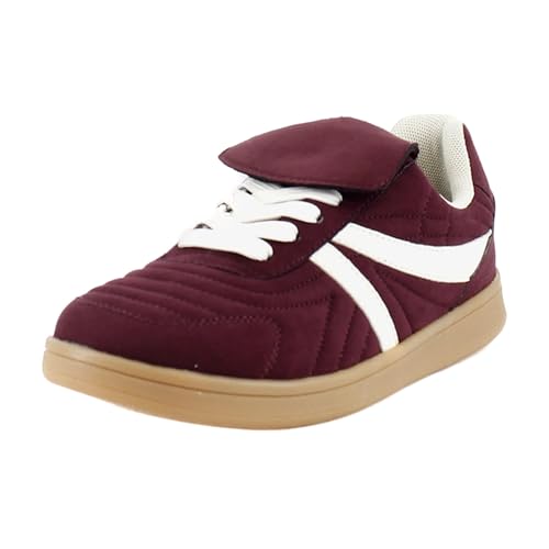 Steve Madden Women's Women's Madrid Sneaker, Burgundy, 8.5
