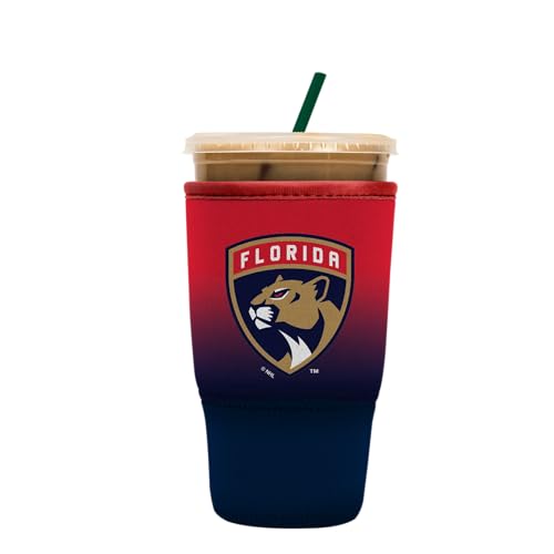 Sok It JavaSok NHL Hockey Iced Coffee & Cold Soda Insulated Neoprene Cup Sleeve (Florida Panthers, Large: 30-32oz)