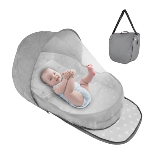 ISELECTOR Portable Bassinet for Baby Travel & Home - Lightweight Foldable Bedside Sleeper with Breathable Mesh, Carry Bag & Storage Pocket, Compact Bassinets for Newborn Infant, Safe Cosleeping Design