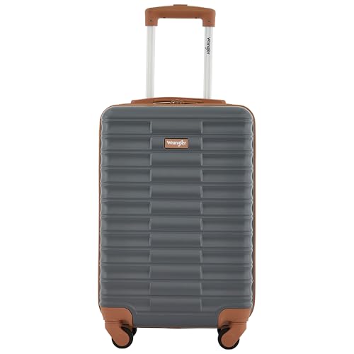 Image of Wrangler 22 inch Outrider Hardside Carry-On Luggage, Lava Smoke