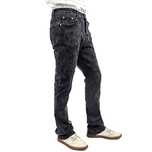 Men's Stacked Slim Fit Jeans Skinny Stretch Straight Leg Denim Pants Y2K Grunge Graphic Jeans Vintage Aesthetic Pants4