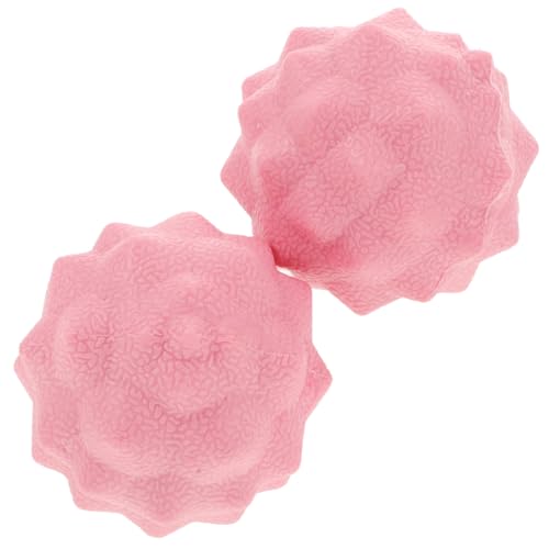 UKCOCO 2 Piezas Bola De Masaje De Pies Pelota Elástica En La Muñeca Pelota De Masaje para Pies Rodillo De Masaje Bolas Laxas De Ejercicio para Hacer Ejercicio Masajeador TPR Rosa