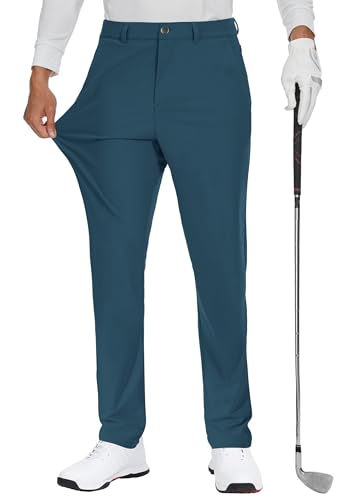 JWM Men's Golf Dress Pant Stretch - 30"/32"/34" Work Business Casual Comfy Trousers Slacks Quick Dry Lightweight 5 Pockets