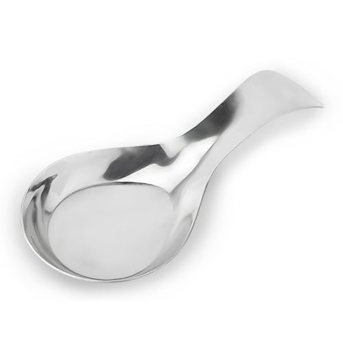 Stainless Steel Spoon Rest 20cm, Polished Spoon Rest Kitchen, Durable Spoon Holder Tray for Cooking, Ladles & Tea Spoons