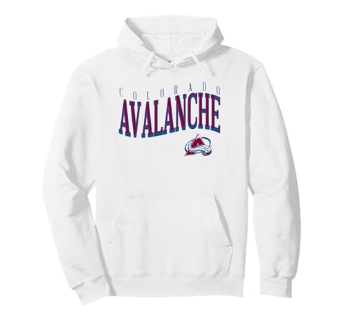 Colorado Avalanche Wave White NHL Officially Licensed Pullover Hoodie