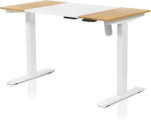 Miniatura 3 de Furniture of America Quade Modern - Juego de escritorio y silla ajustable de metal blanco de 2 piezas para oficina en casa