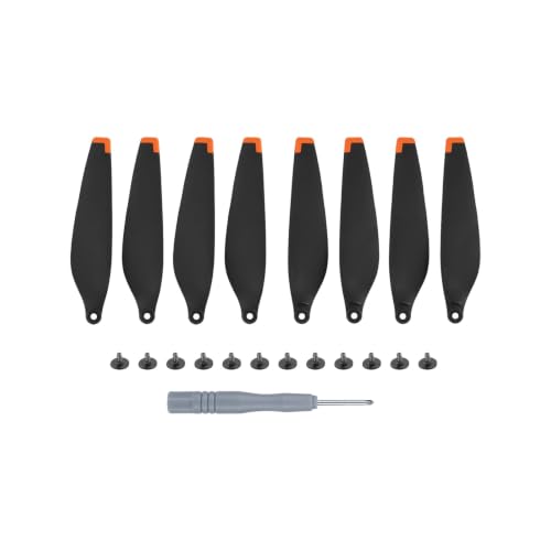 Hélices para DJI Mini 3 Pro juego de 8 palas de policarbonato con franjas naranjas y tornillos
