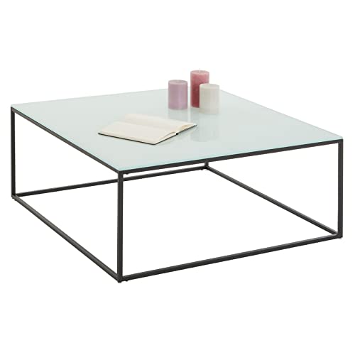 SAYGOER Couchtisch Schwarz - 100x50x45 Cm, Metallgestell, Minimalistisch