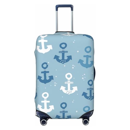 Cute anchor blue Travel Luggage Covers - Elasticity Suitcase Covers Protector for Luggage 18-32 Inch