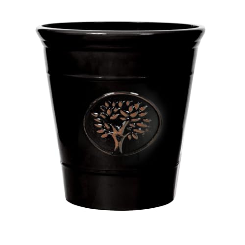 Heritage Tree Garden Pot – Decorative Tree of Life Indoor/Outdoor Planter, Large Lightweight Frost Proof & UV Resistant Plant Pot for Patio, Garden. (Black, 74 Litre)
