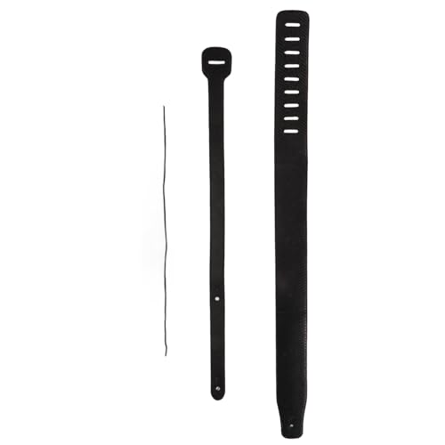 Sangle de Guitare en Cuir PU gaufré, Longueur Réglable Durable pour Basse Acoustique et Guitares électriques (BLACK) - Les Beatles, Paul McCartney, John Lennon, RIngo Starr, George Harrison Sangle de Guitare en Cuir PU gaufré, Longueur Réglable Durable pour Basse Acoustique et Guitares électriques (BLACK)