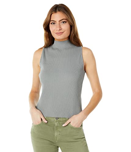 Image of Vince Womens Slvls Ribbed Mock Nk