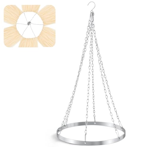 Otoolling 12 Inches Silver Metallic Ceiling Drapes Hanging Kit for 6 Panels Wedding Ceiling Drapes Canopy Hoop Metal Hardware Kit for Draping Fabric Indoor Outdoor Decorations Photo Backgrounds