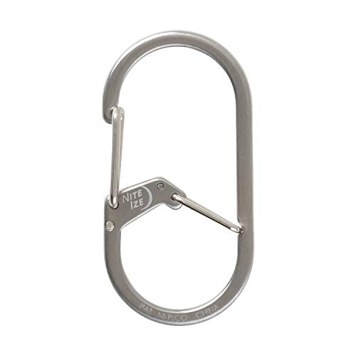 Image of Nite Ize GS2-11-R6 G-Series Dual Chamber Carabiner, Size #2 2-Pack, Stainless Steel