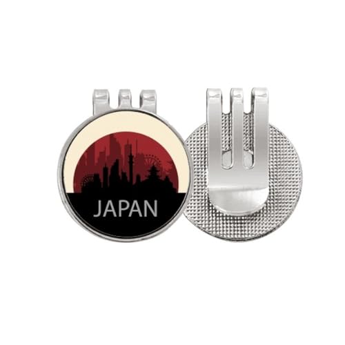 Marqueur de balle de golf Landmark Outline Japon accessoire émail aimanté pour green