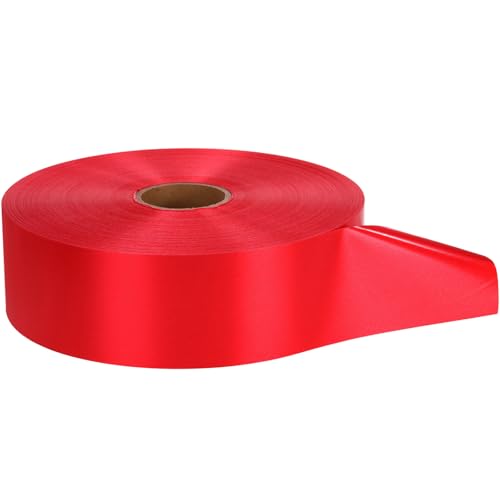 Syhood Red Waterproof Satin Floral Ribbon for Crafts, 4 Inch X 786 Yards
