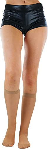 Image of ToBeInStyle Women's Pack Of 6 Pairs Sheer Knee-Hi Nylon Solid Socks