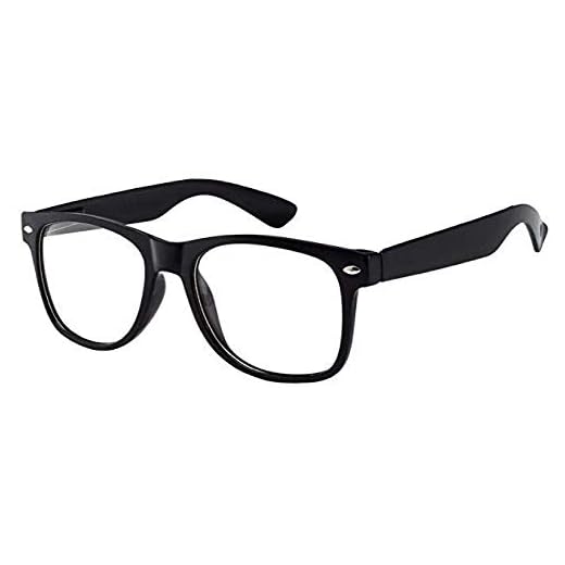 Boolavard Lunettes de Soleil Nerd dans le Style des Lunettes Unisexes Rétro Vintage - 45 modèles au choix (Noir Clair)