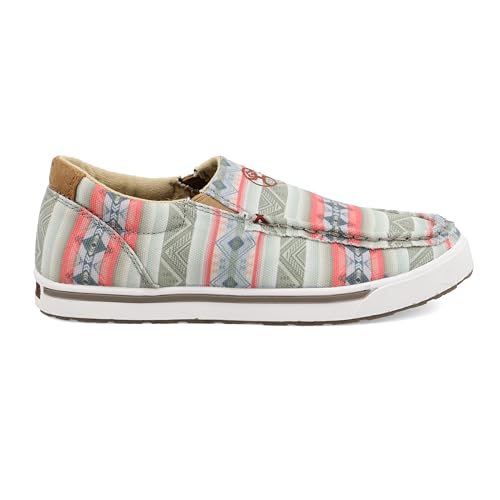 Twisted X Kid's Hooey Slip-On Loper, Moc Toe, Pink Multi, 2.5 M4