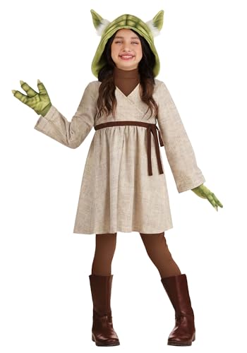 Disfraz Completo de Yoda para Niñas Talla Mediana miniatura 1