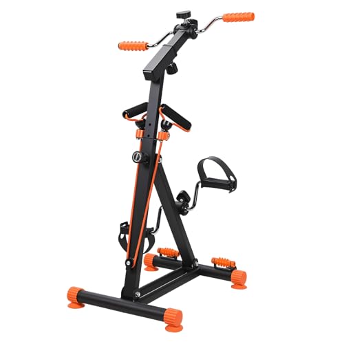 Image of 4-in-1 Adjustable Exercise Bike for Home Rehabilitation, Upper & Lower Limb Training Machine with 3-Gear Angle, 4-Gear Height & Resistance, Lightweight Compact Physiotherapy Station for Seniors, Recov