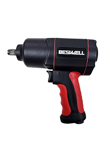 Beswell 1180 Ft.Lbs Max Loosen Torque 1/2 Inch Regular Size Twin Hammer Air Impact Wrench-Bw-112Bn cover
