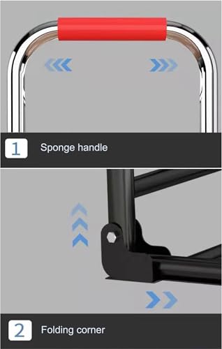 Chariot à plateforme utilitaire robuste avec 3 cordes élastiques pour bureau - 4