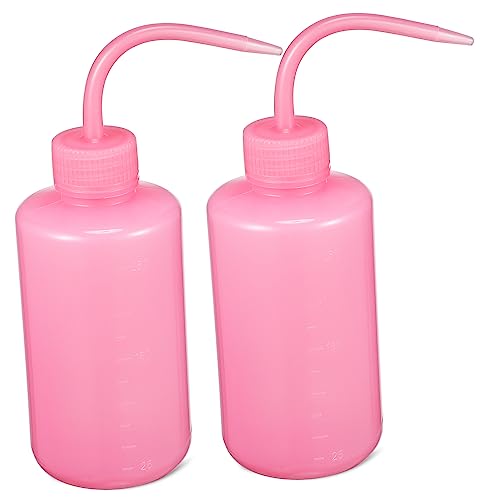 OSOLADY Lash Cleaning Bottle Set 2 Pink Squeeze Bottles for Lash Washing 250ml for
