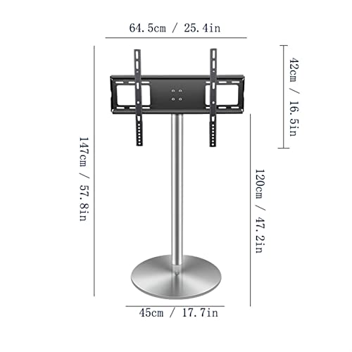Soporte Universal para TV de Piso de Acero Inoxidable miniatura 6