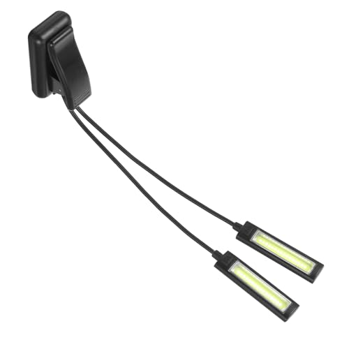 Uonlytech Lámpara LED de Mesa con Pinza Doble Cabeza Luz Lectura Regulable Flexible Protección para Escritorio Cama y Barbacoa Sin Baterías Incluidas