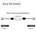 Audio Balun, 2 Pack Stereo RCA to Stereo RCA Audio Extender Over Cat5 / Cat6 UIInosoo 2 RCA to RJ45 Stereo Cable