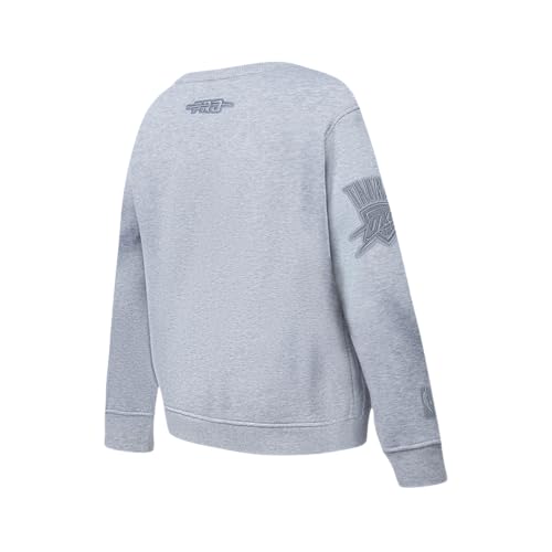 Sudadera Gris Jaspeado Pro Standard NBA para Niños Talla L de Algodón 4