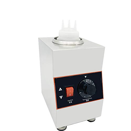 Sauce Bottle Warmer With Squeeze Bottles Sauce Heater Chocolate Cheese Caramel Sauce Dispenser (Silver(Single Bottle))