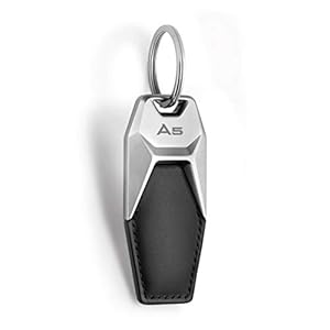 Audi collection 3181900605 Audi A5 lederen sleutelhanger, zwart/zilver,