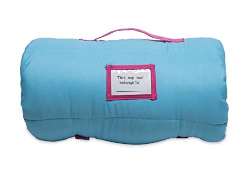 Baby Boom Funhouse Forest Friends Kids Nap Mat Set – Includes Pillow and Fleece Blanket – Great for Girls Napping During Daycare, Preschool, or Kindergarten - Fits Toddlers and Young Children, Pink