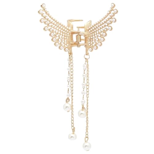 Image of Korean StyleHair Clips For Women - Butterfly Clips For Women, Korean Hair Accessories - Butterfly Clip With Pearls & Rhinestone - Hair Accessories for Women (1 Pc) Butterfly Clutcher For Hair
