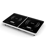 Salton Portable Induction Cooktop | 1800 Watts | Double Countertop Burner | 10 Cooking Levels (60Β°C to 240Β°C) | Safeguard Technology | Timer with Auto Shut-Off | 100% Canadian-owned & operated