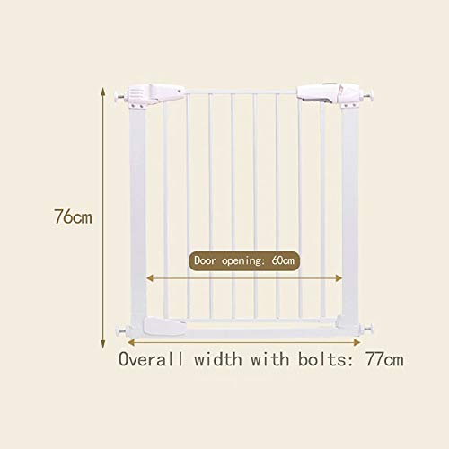Generic Pet Playpens Bramki Zabezpieczające Do Schodów Poręczy Do Montażu Ciśnieniowego Pet Bar Free Punch Podwójna Blokada Auto Close Schody-Tralki/65-71Cm