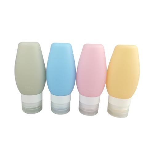 OFFIGAM トラベルボトル シリコーン製漏れ防止容器 シャンプー コンディショナー ローション対応 持ち運び便利 旅行用化粧品装ボトル 湖青