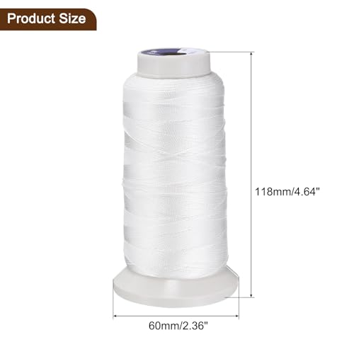 Hilo encerado para coser cuero 0.55mm 450m blanco miniatura 2