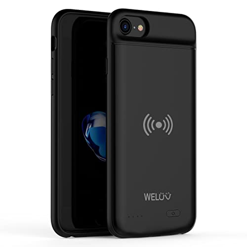 WELUV Qi Coque de protection sans fil pour iPhone 6 6S 7 8 SE2 SE3 3200 mAh Coque de chargement sans fil QI Case fine pour téléphone portable 2023