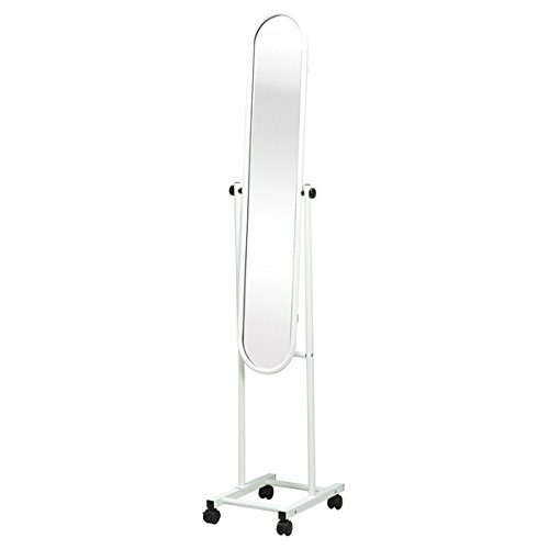 Amazon.co.jp: パイプスタンドミラー(キャスター付)(ホワイト/白) 幅