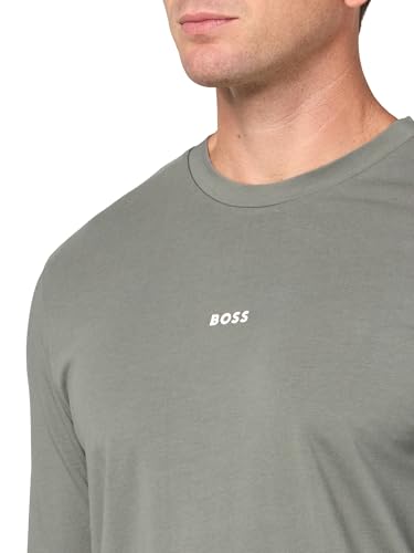 BOSS Men's Small Chest Logo Regular Fit Long Sleeve Cotton Shirt3